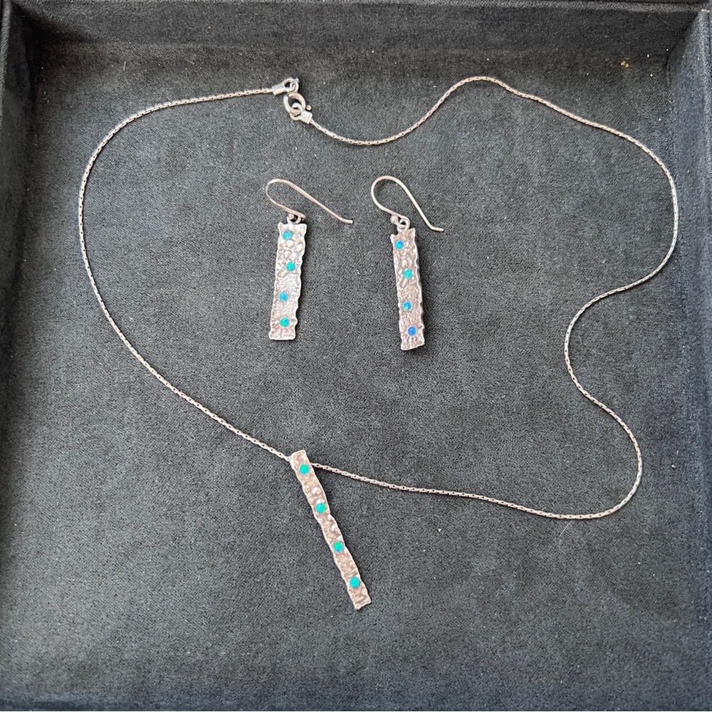 Sterling silver and abalone SET